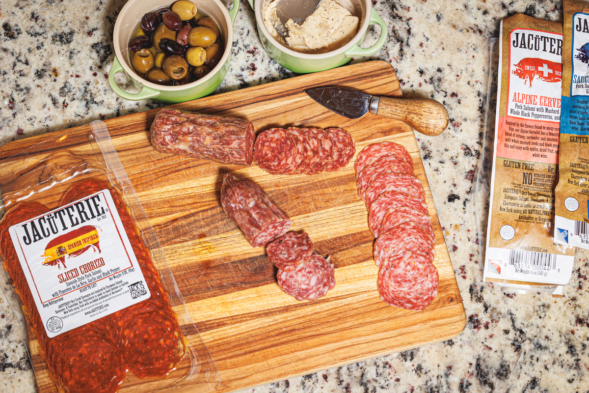Small-batch charcuterie from JACÜTERIE, made with locally sourced meats